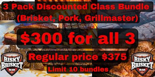 3 pack class bundle (Brisket, Pork, Grillmaster)