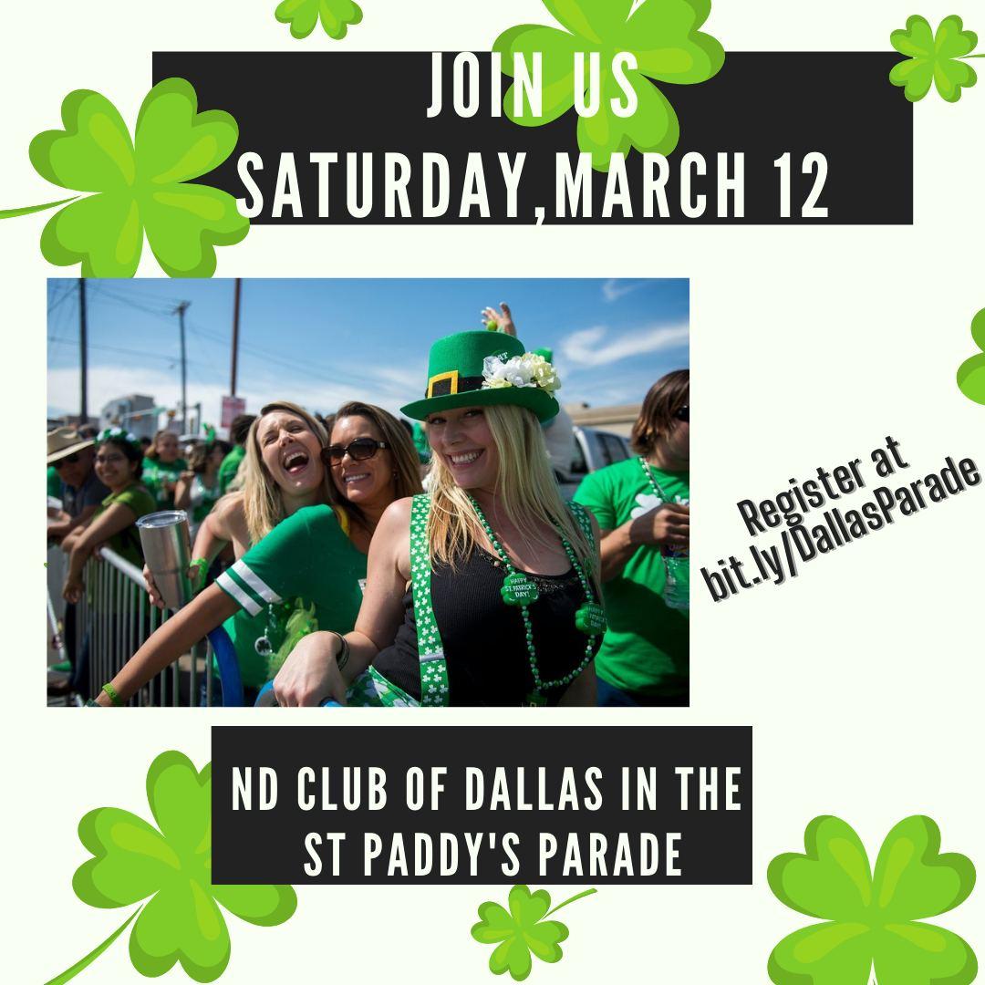 ND Club of Dallas in the St. Patrick's Parade