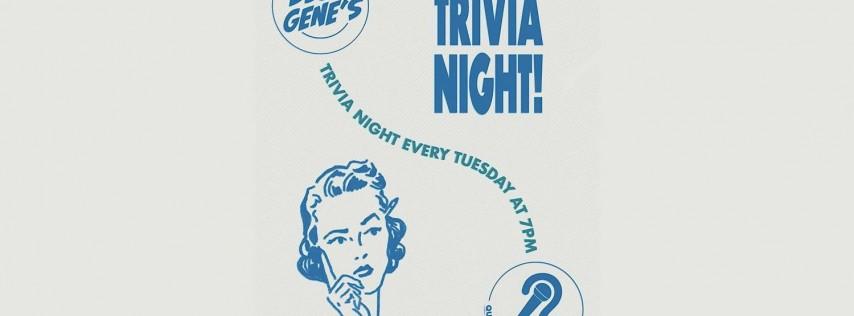 Trivia Tuesday at Blue Gene's
