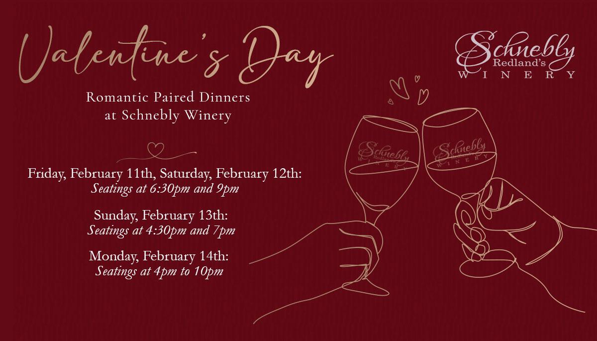 Valentine's Day Dinner at Schnebly Winery!