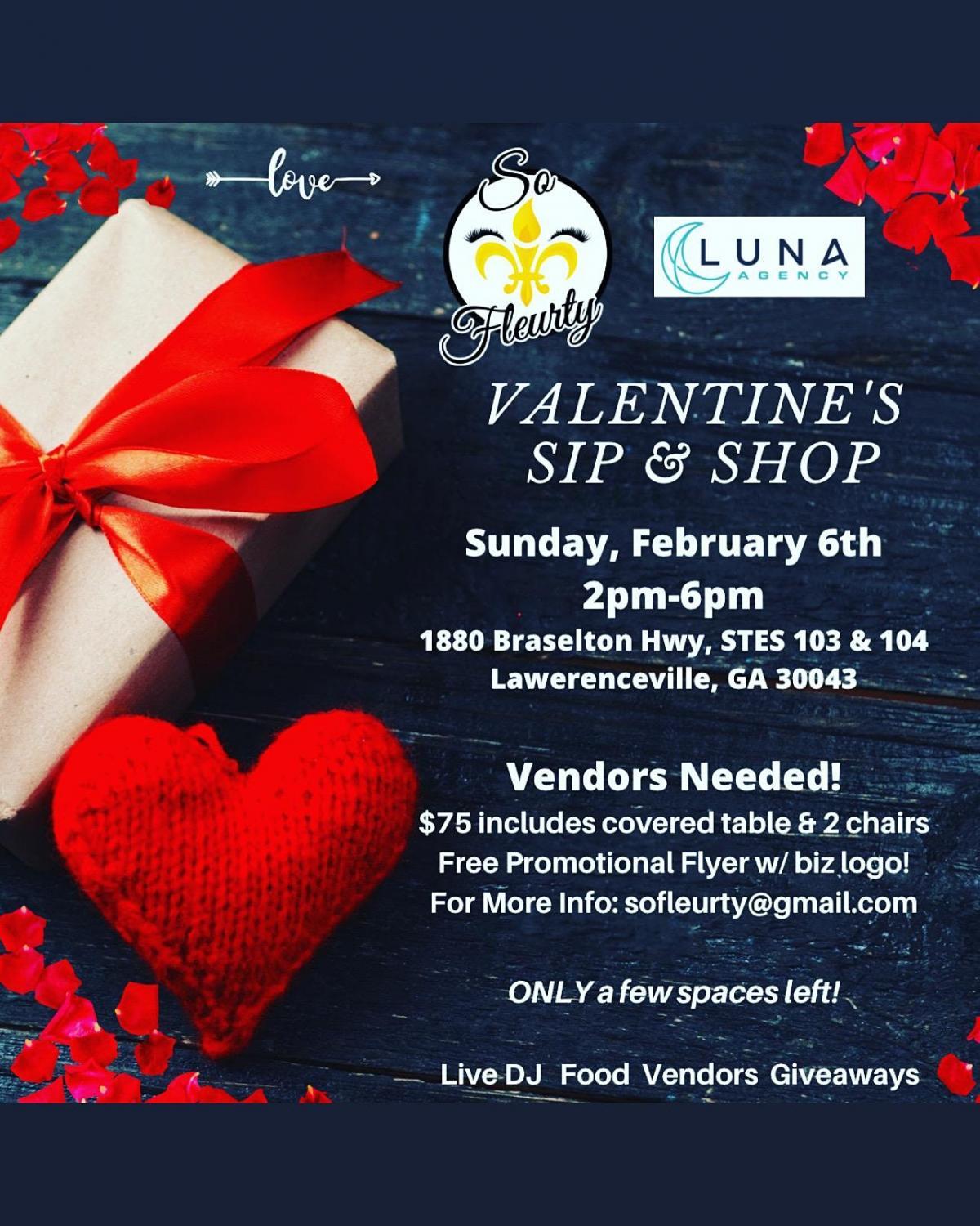 FREE Valentine’s Sip & Shop