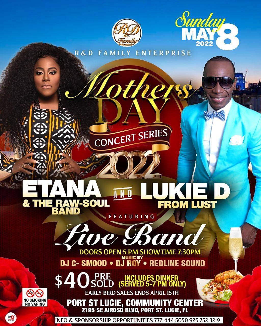 R&D Family Ent Presents Our Annual Mother's Day Concert Series at Port St. Lucie