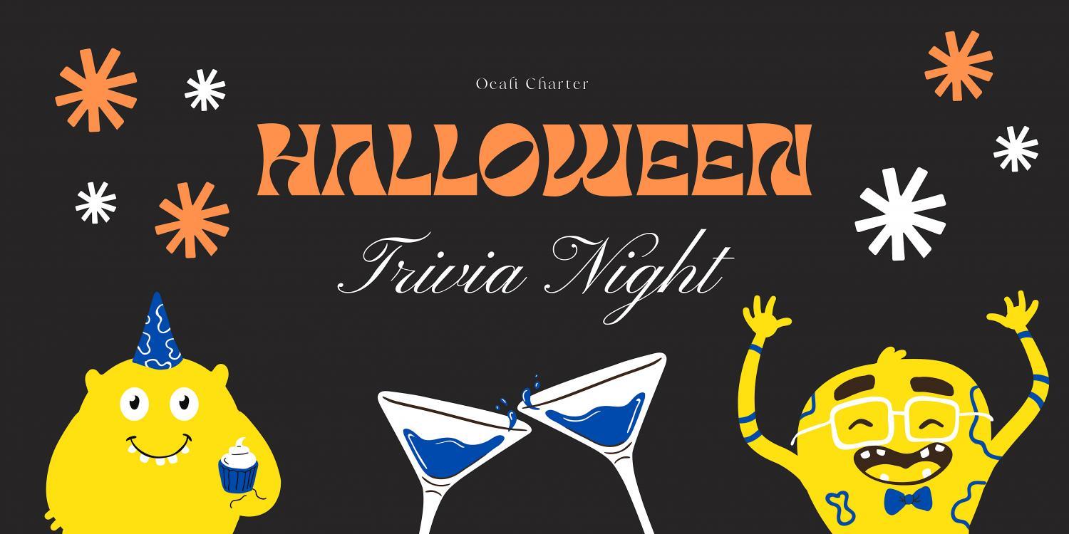 Halloween Trivia Night
Fri Oct 28, 6:00 PM - Fri Oct 28, 9:00 PM
in 8 days
