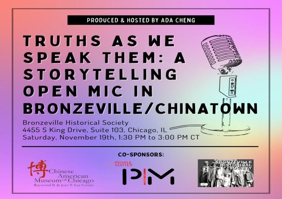 Truths As We Speak Them: A Storytelling Open Mic in Bronzeville/Chinatown