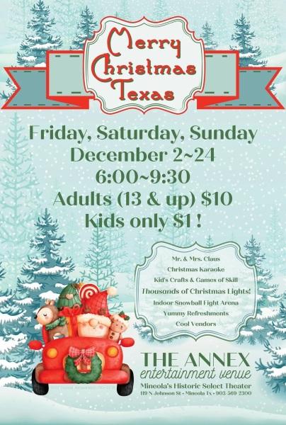 Merry Christmas, TX - Stay-N-Play Indoor Holiday Light Experience!