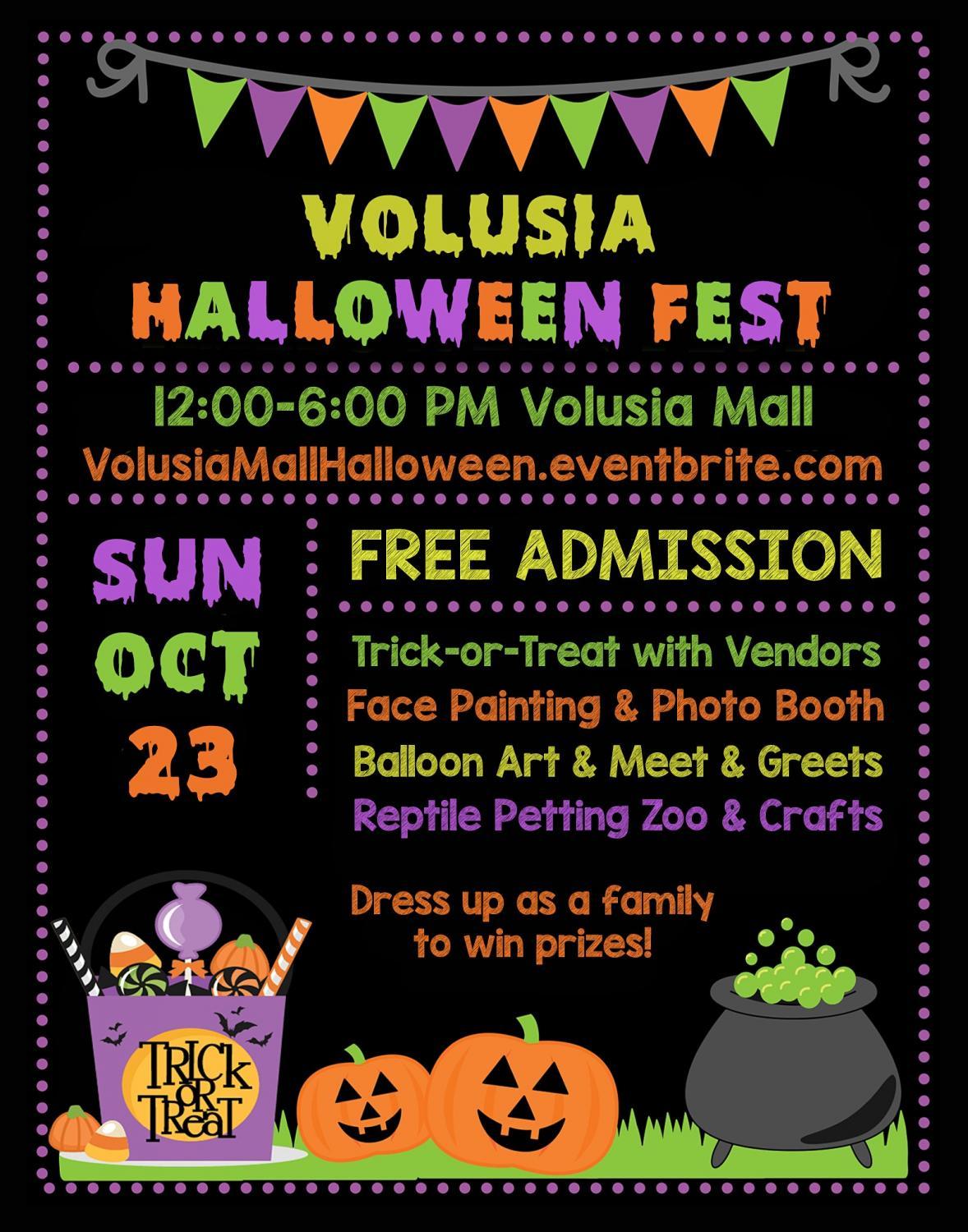 Volusia Halloween Fest
Sun Oct 23, 12:00 PM - Sun Oct 23, 6:00 PM
in 3 days