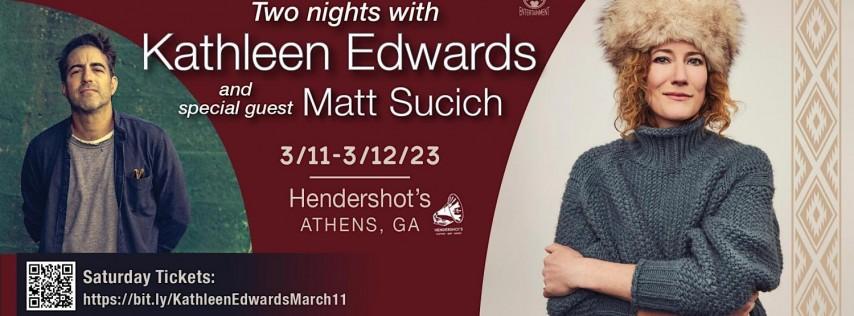Kathleen Edwards With Matt Sucich At Hendershot's In Athens, Ga (Night 1)