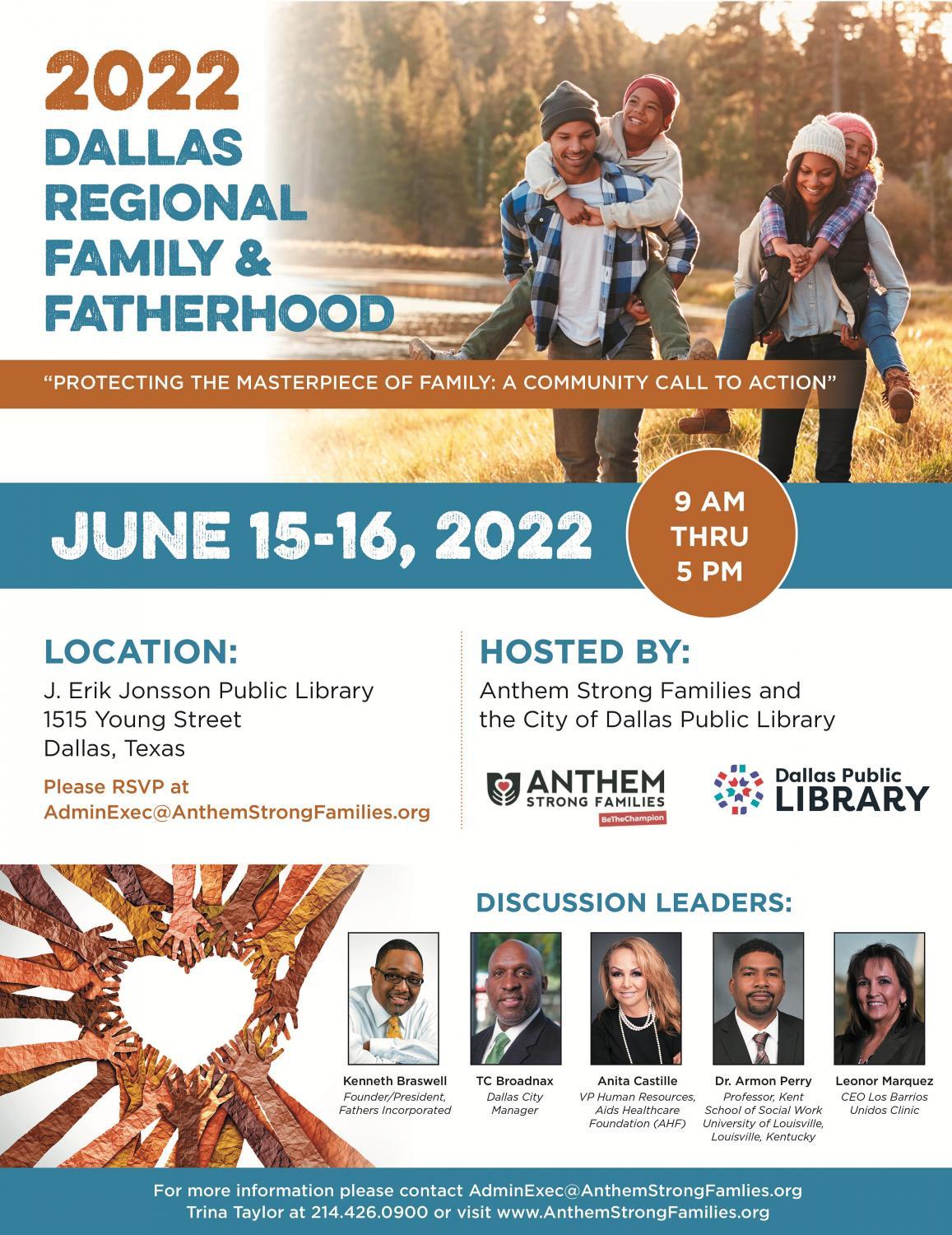 2022 Regional Family and Fatherhood Summit at J. Erik Jonsson Central Library