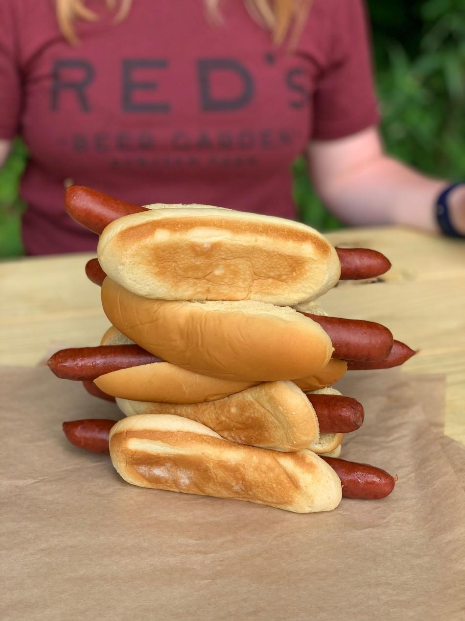 Red's Beer Garden Hosts Inaugural Hot Dog Eating Competition