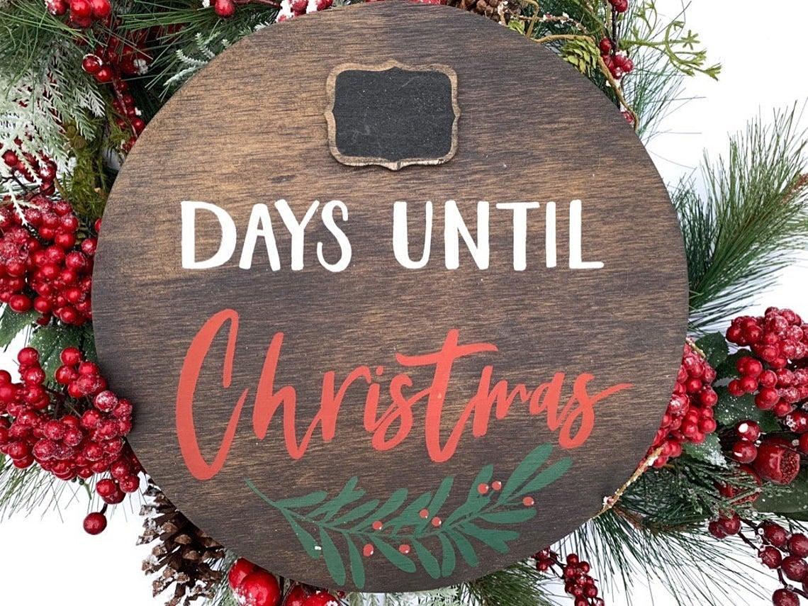 Days Until Christmas Chalk Door Hanger at SRW