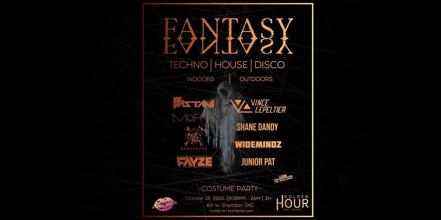 Fantasy halloween - techno, house, disco - golden hour okc
Fri Oct 28, 7:00 PM - Sat Oct 29, 2:00 AM
in 8 days