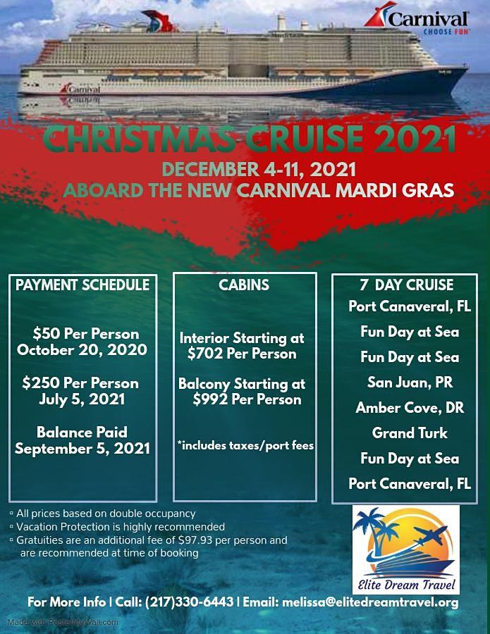 Mardi Gras Christmas Cruise 2021