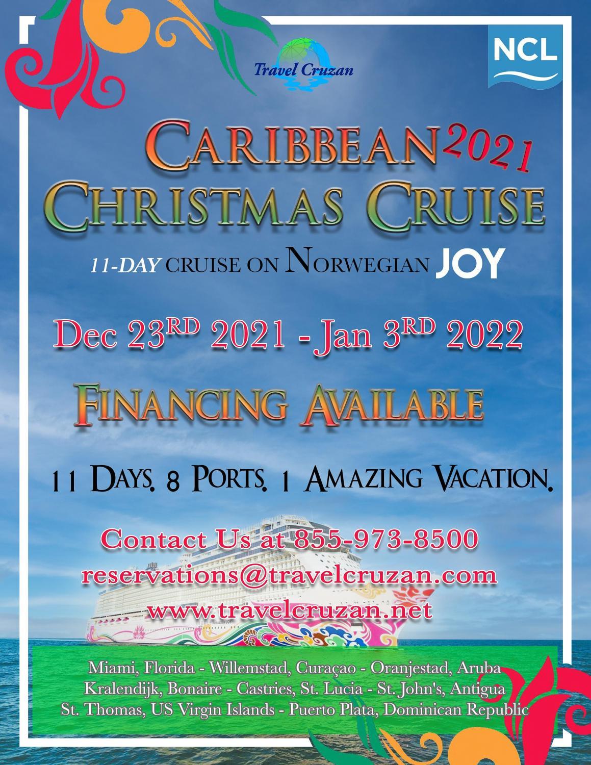 11 - DAY CRUISE ON NORWEGIAN JOY : CARIBBEAN CHRISTMAS 2021