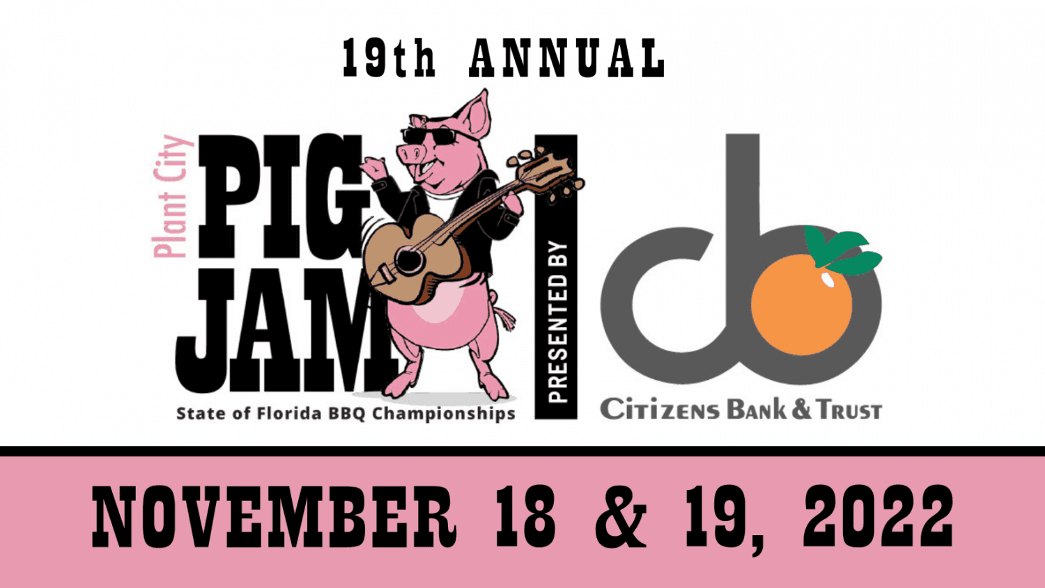 19th Annual Plant City Pig Jam
Fri Nov 18, 5:00 PM - Sat Nov 19, 5:00 PM
in 14 days