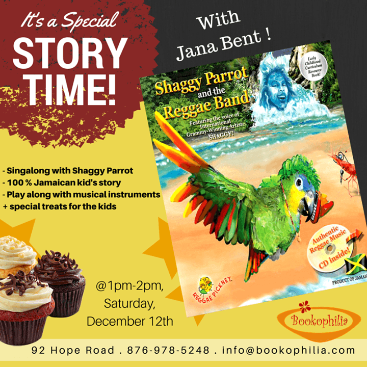 Storytime with Jana Bent and the reggae band.