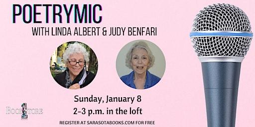 Bookstore1 PoetryMic with Linda Albert and Judy Benfari