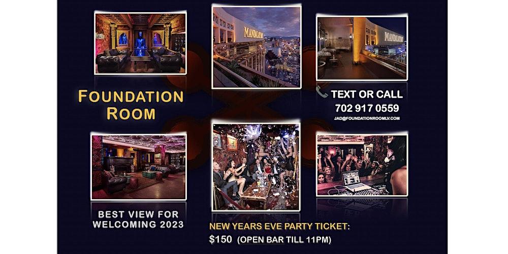 Foundation Room New Years Rooftop Club w/Open Bar & Fireworks -MANDALAY BAY