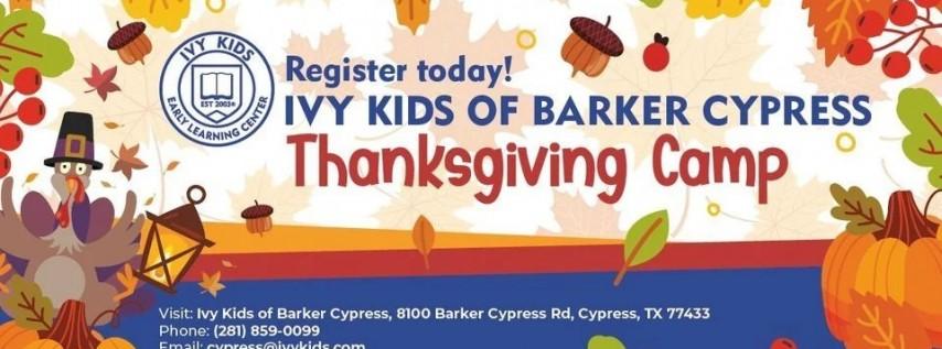 Thanksgiving Camp at Ivy Kids of Barker Cypress
