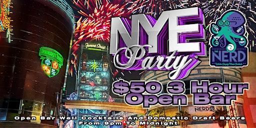 New Years Eve Open Bar Party at The Nerd