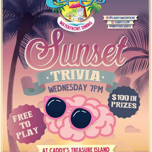 Sunset Trivia at Caddy's Treasure Island