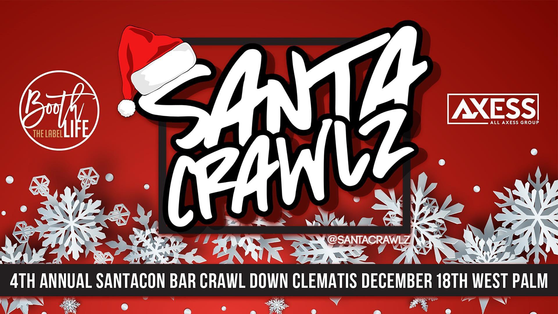 Santa Crawlz down Clematis Street - A West Palm Beach SantaCon