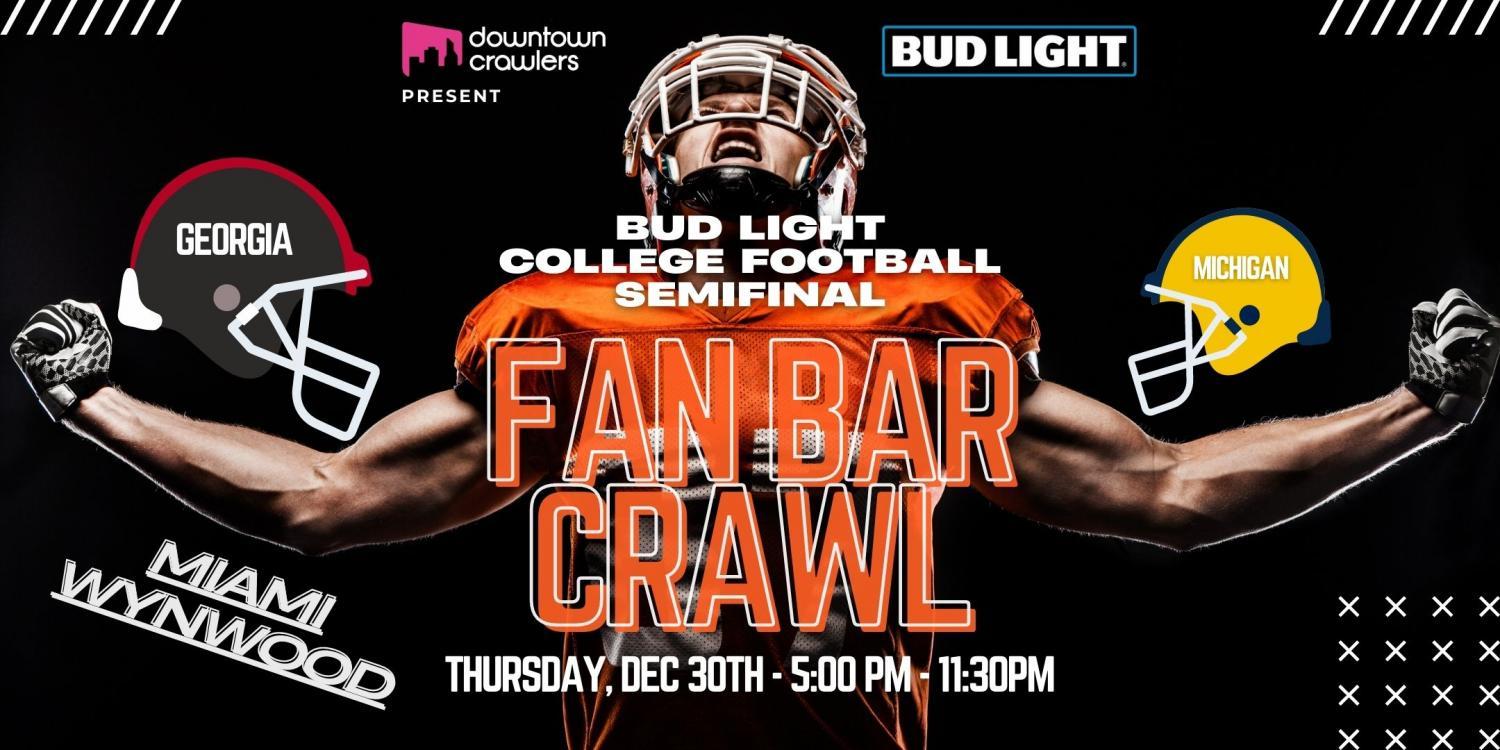 Bud Light College Football Fan Bar Crawl - Miami (Georgia Fans)