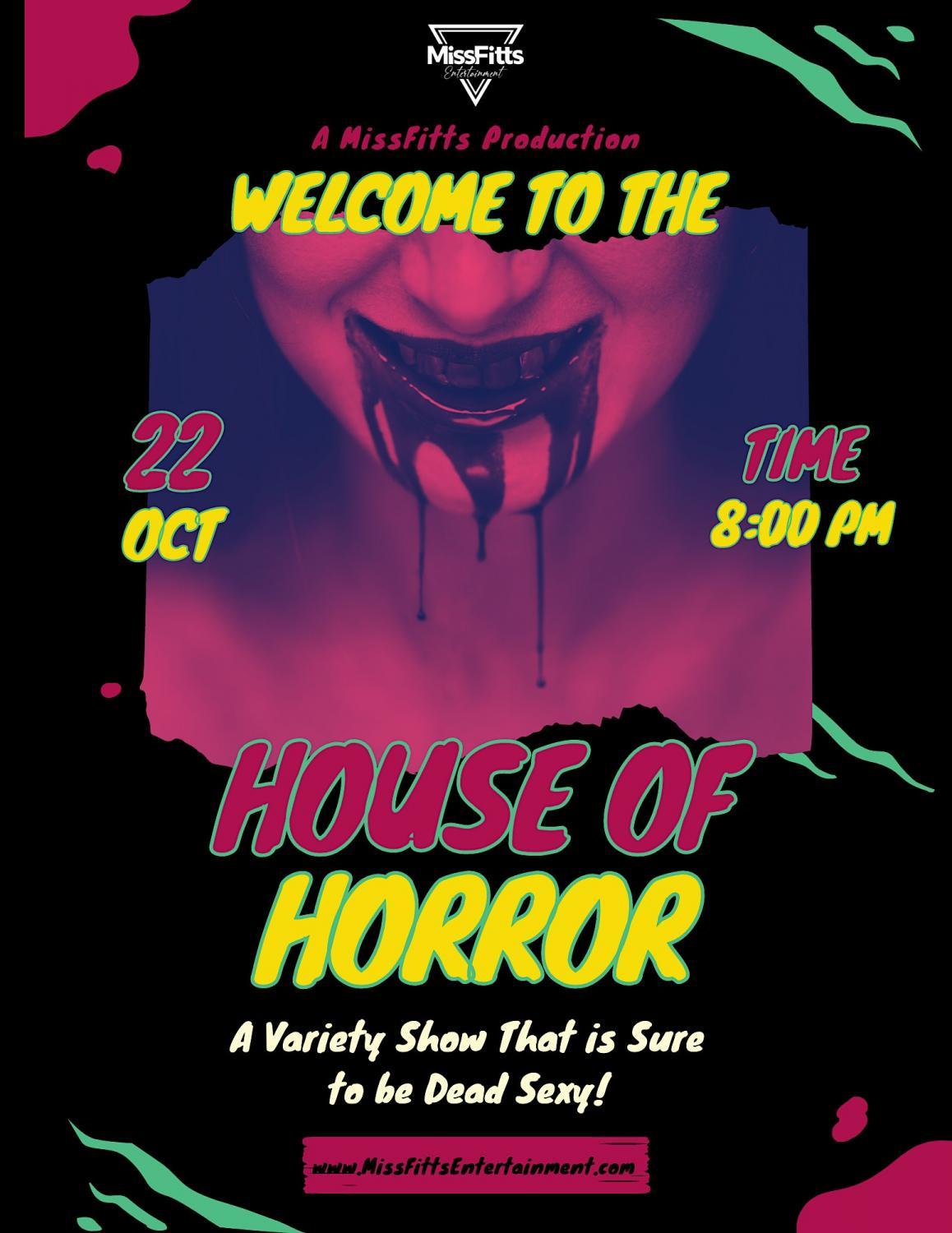 MissFitt's House of Horror, A Halloween Special
Sat Oct 22, 7:00 PM - Sat Oct 22, 7:00 PM
in 3 days