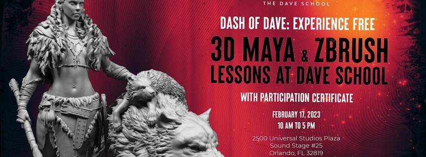DASH of DAVE: Experience Free 3D Maya & ZBrush Lessons at DAVE School