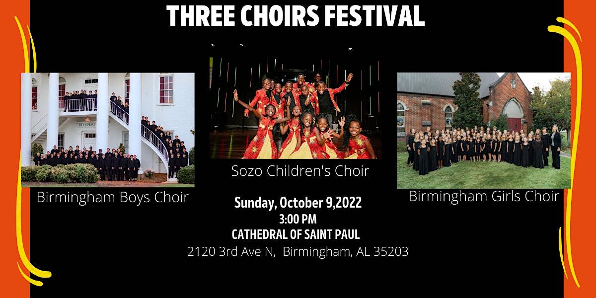 Three Choirs Festival
Sun Oct 9, 3:00 PM - Sun Oct 9, 5:00 PM