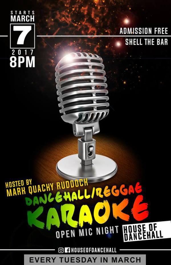 Dancehall Reggae Karaoke Open Mic Night