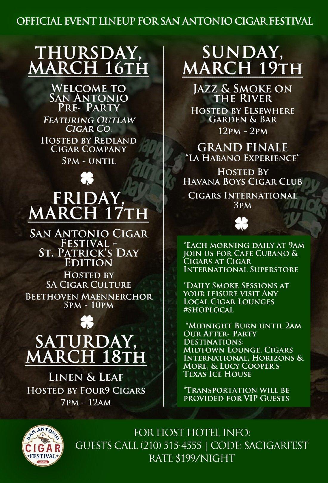 San Antonio Cigar Festival St. Patrick's Day Edition
