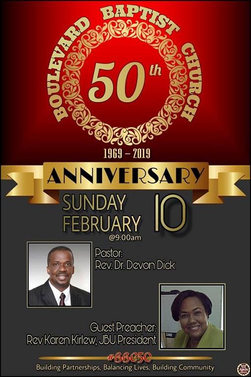 Boulevard Baptist Church 50th Anniversary