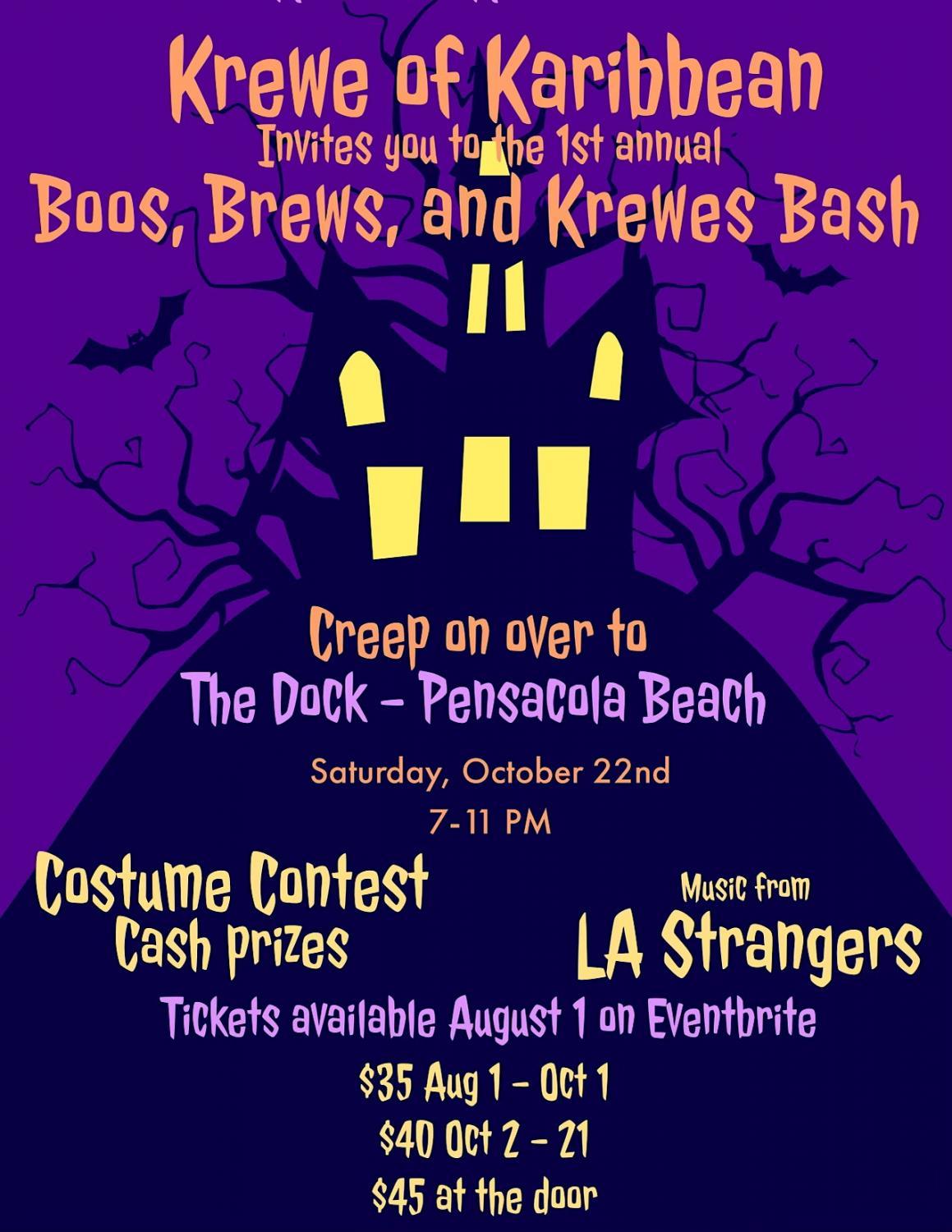 Krewe of Karibbean's First Annual Boos, Brews, and Krewes Bash
Sat Oct 22, 7:00 PM - Sat Oct 22, 11:00 PM
in 3 days