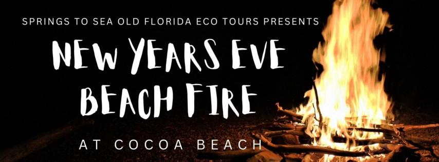 New Year's Eve Beach Fire at Cocoa Beach