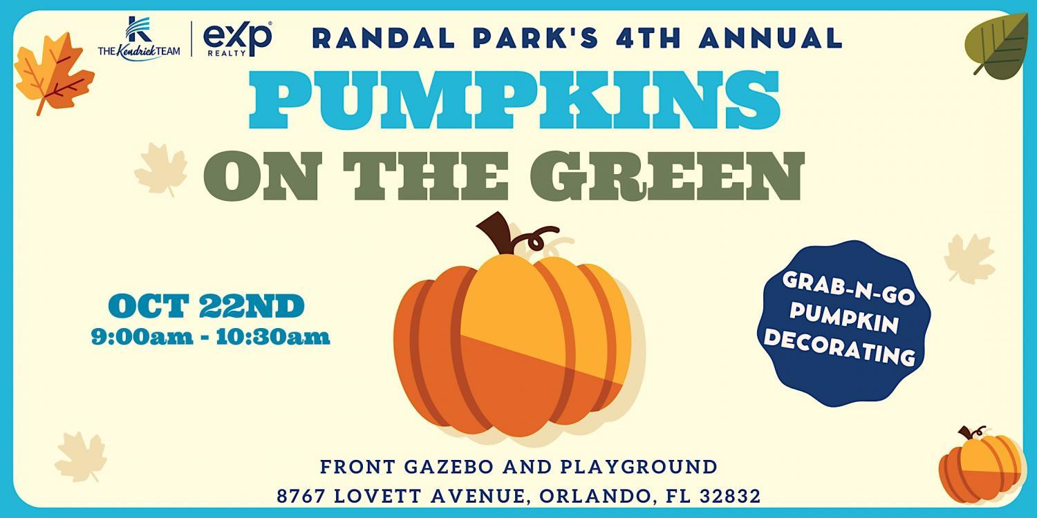 Randal Park 4th Annual Pumpkins on the Green
Sat Oct 22, 9:00 AM - Sat Oct 22, 10:30 AM
in 2 days