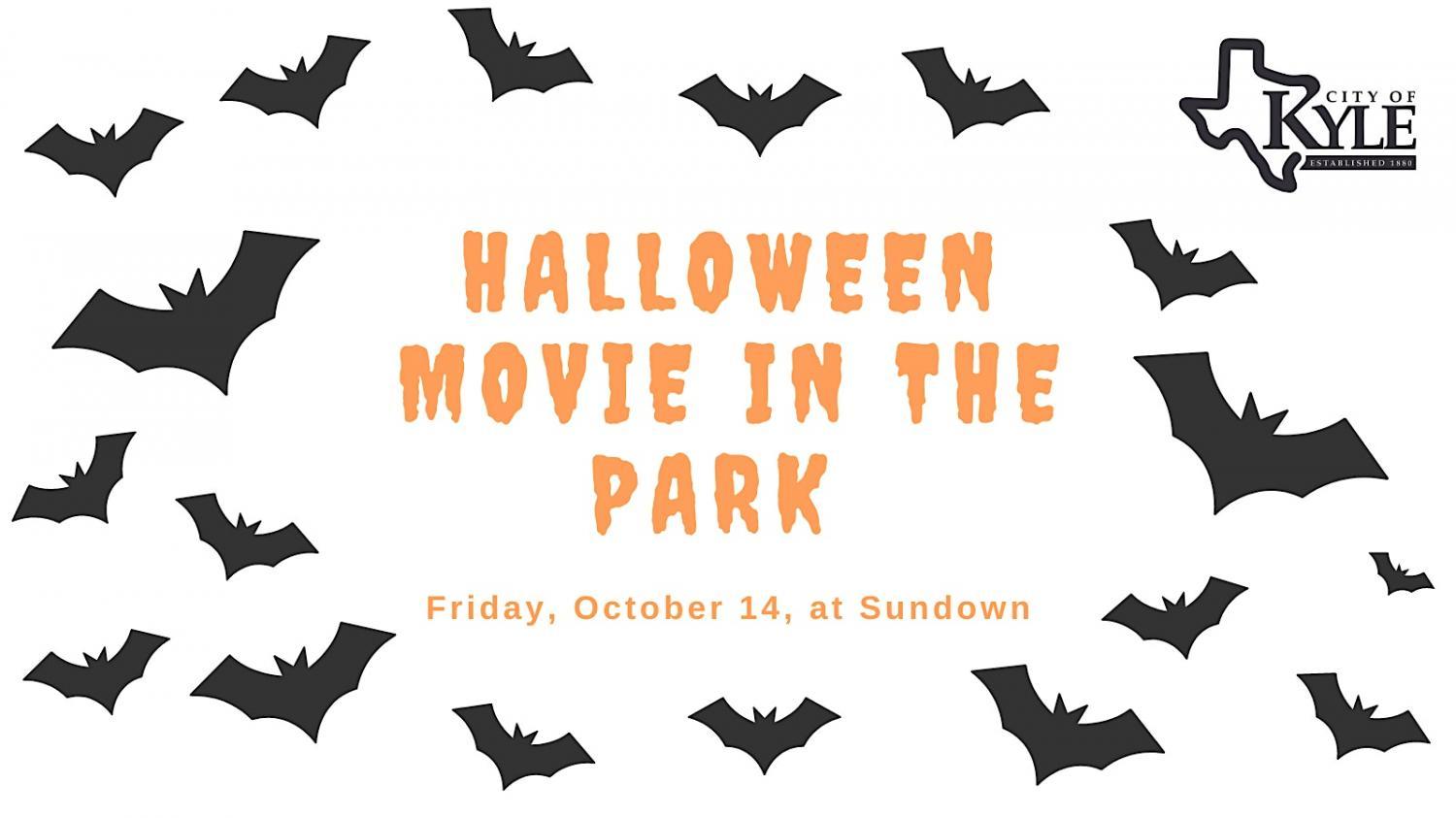 Halloween Movie in the Park
Fri Oct 14, 7:00 PM - Fri Oct 14, 10:00 PM