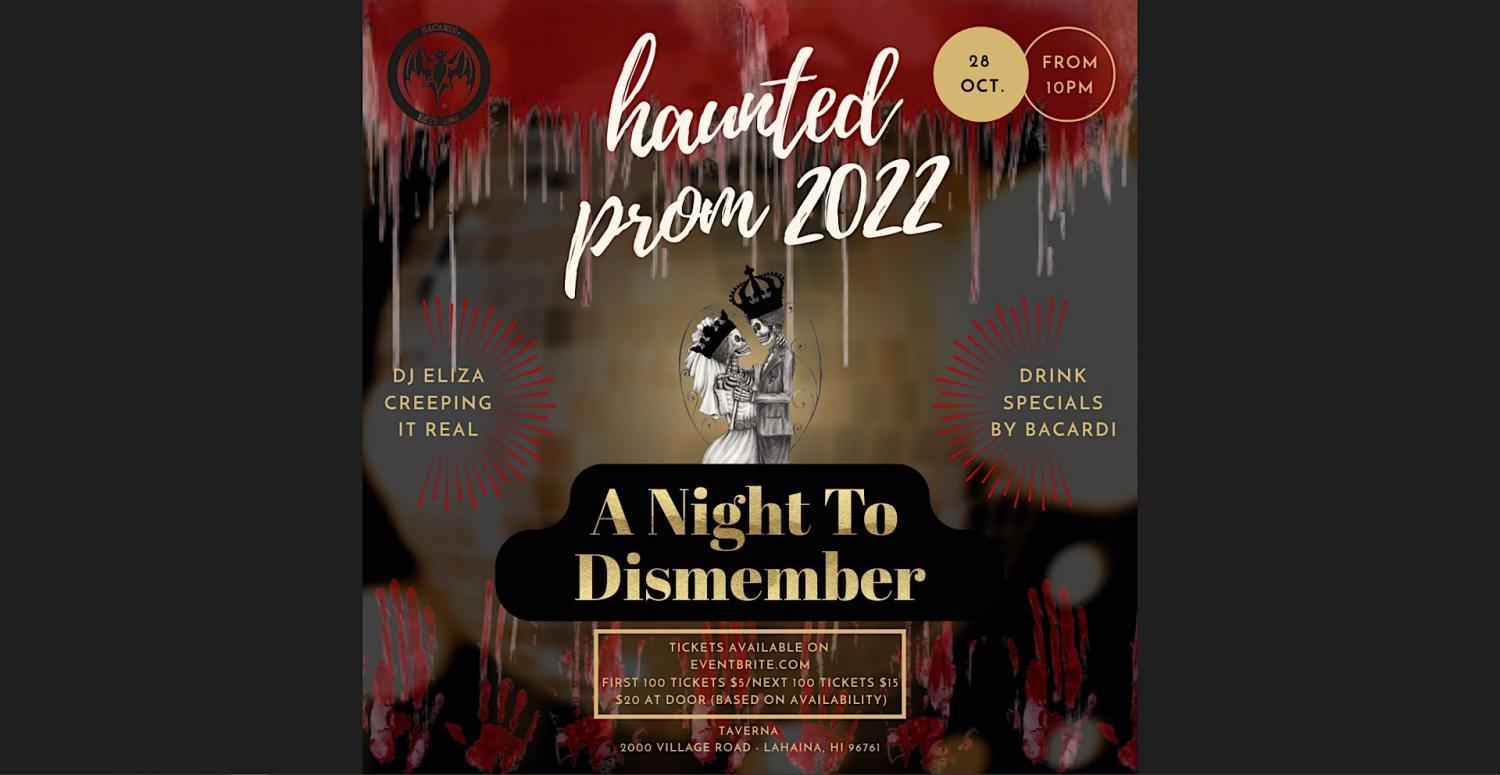 Haunted Prom: A Night to Dismember
Fri Oct 28, 10:00 PM - Sat Oct 29, 2:00 AM
in 8 days