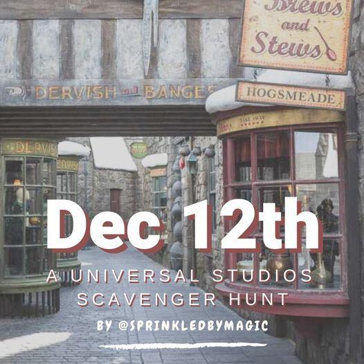 A Christmas Themed Scavenger Hunt- Christmas at Universal Studios