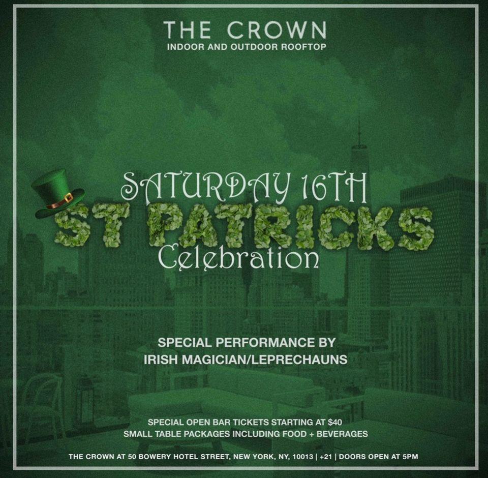 Annual St.Patrick’s Celebration at The Crown Rooftop 2022