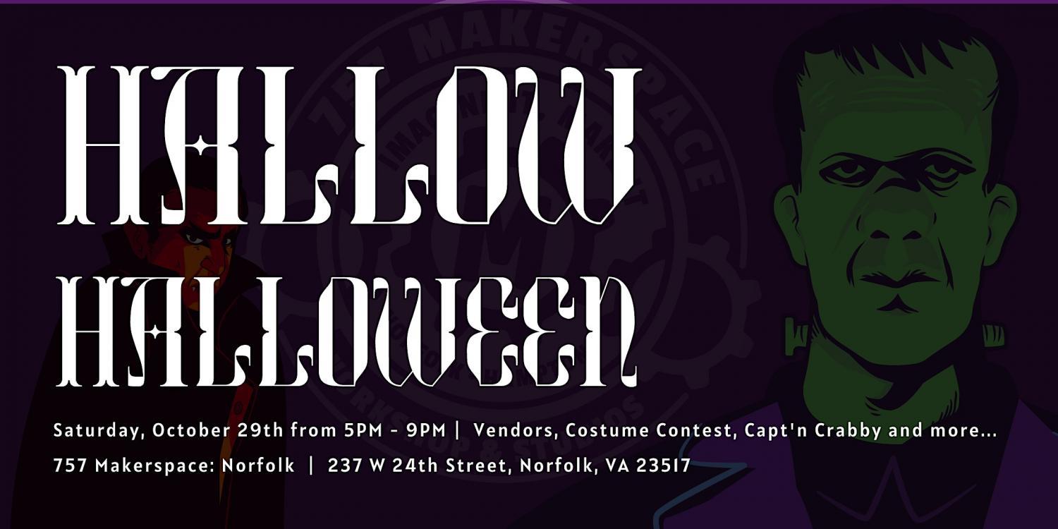 Hallow Halloween | Maker Market | Norfolk, VA
Sat Oct 29, 5:00 PM - Sat Oct 29, 9:00 PM
in 10 days