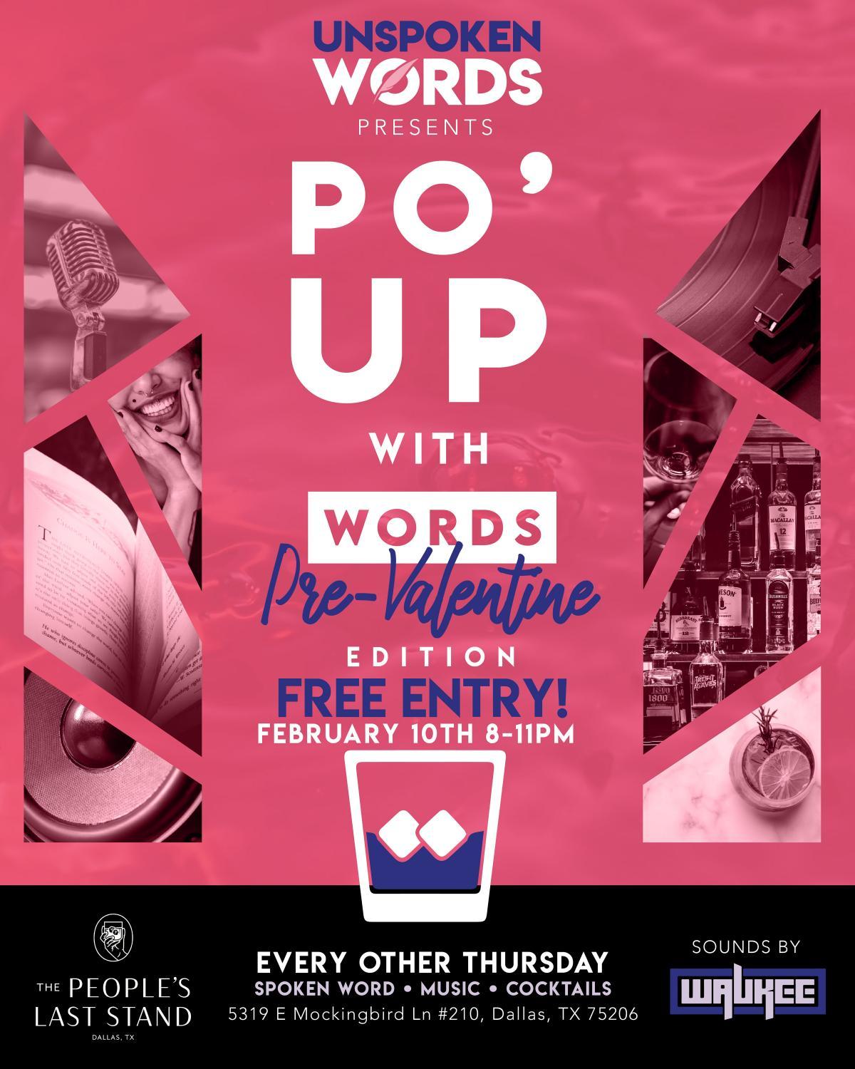 Po'Up with Words Pre-Valentine's Day Event