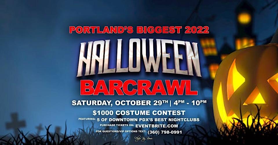 Portland’s BIGGEST 2022 Halloween Barcrawl
Sat Oct 29, 3:00 PM - Sat Oct 29, 10:00 PM
in 9 days