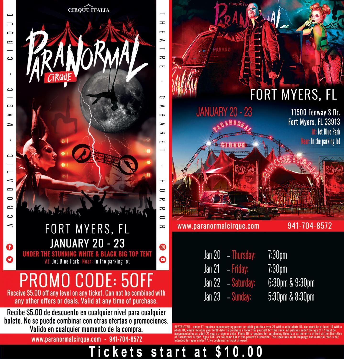Paranormal Cirque Fort Myers, FL