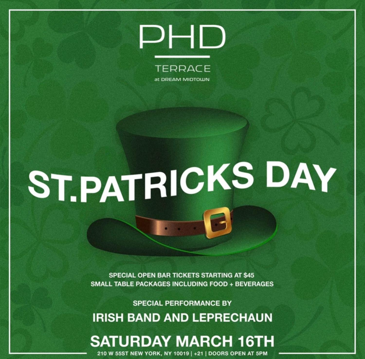 St.Patrick’s Day At PHD Terrace Dream Midtown