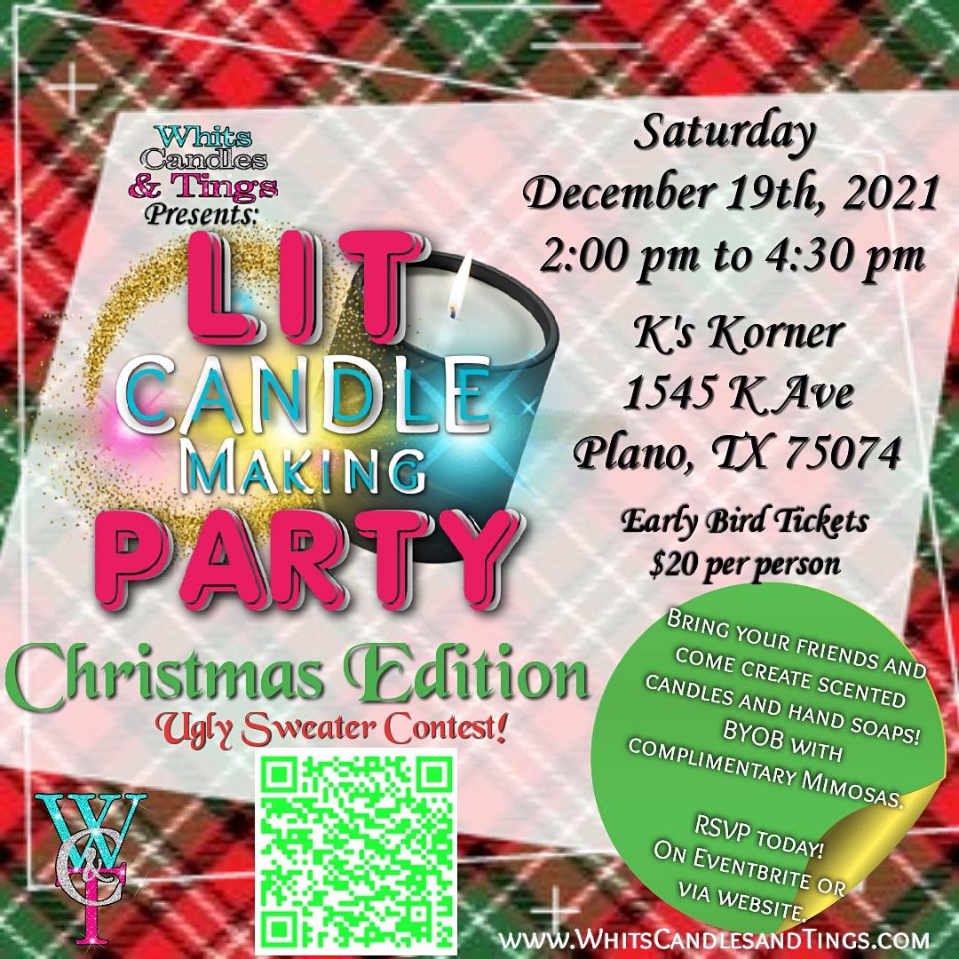 Lit Candle Making Party - Christmas Edition at Dallas