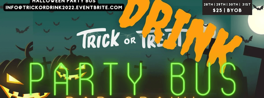 Trick or Drink | Tipsy Tours Halloween Party Bus Bar Crawl