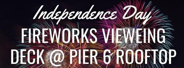 Fourth of July Fireworks Viewing Deck at Pier 6 Rooftop Pompano Beach