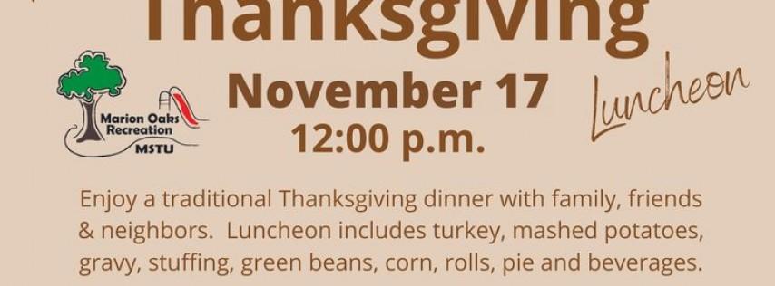 Thanksgiving Community Luncheon