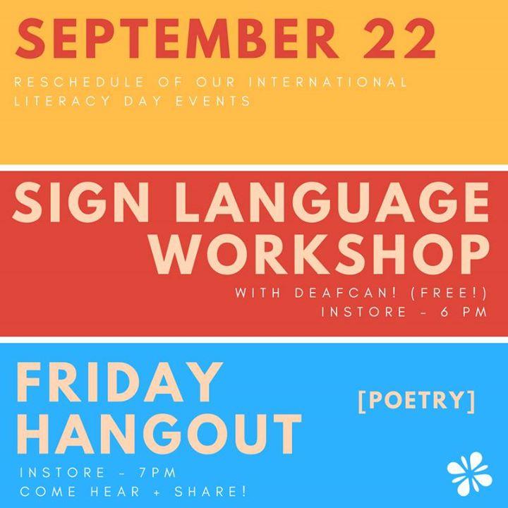 Sign Language Workshop | Friday Hang-Out