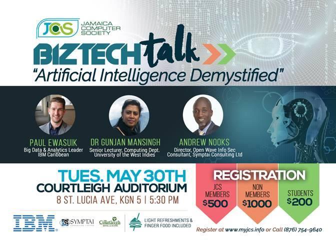 May 30th - BizTech Talk - Artificial Intelligence Demystified